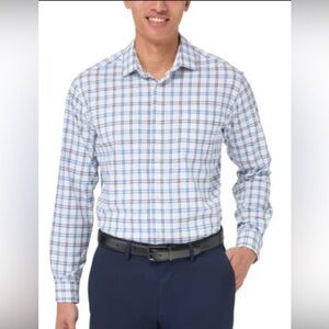 53. Kirkland Signature *NWT* Mens Performance Sport Shirt Blue White